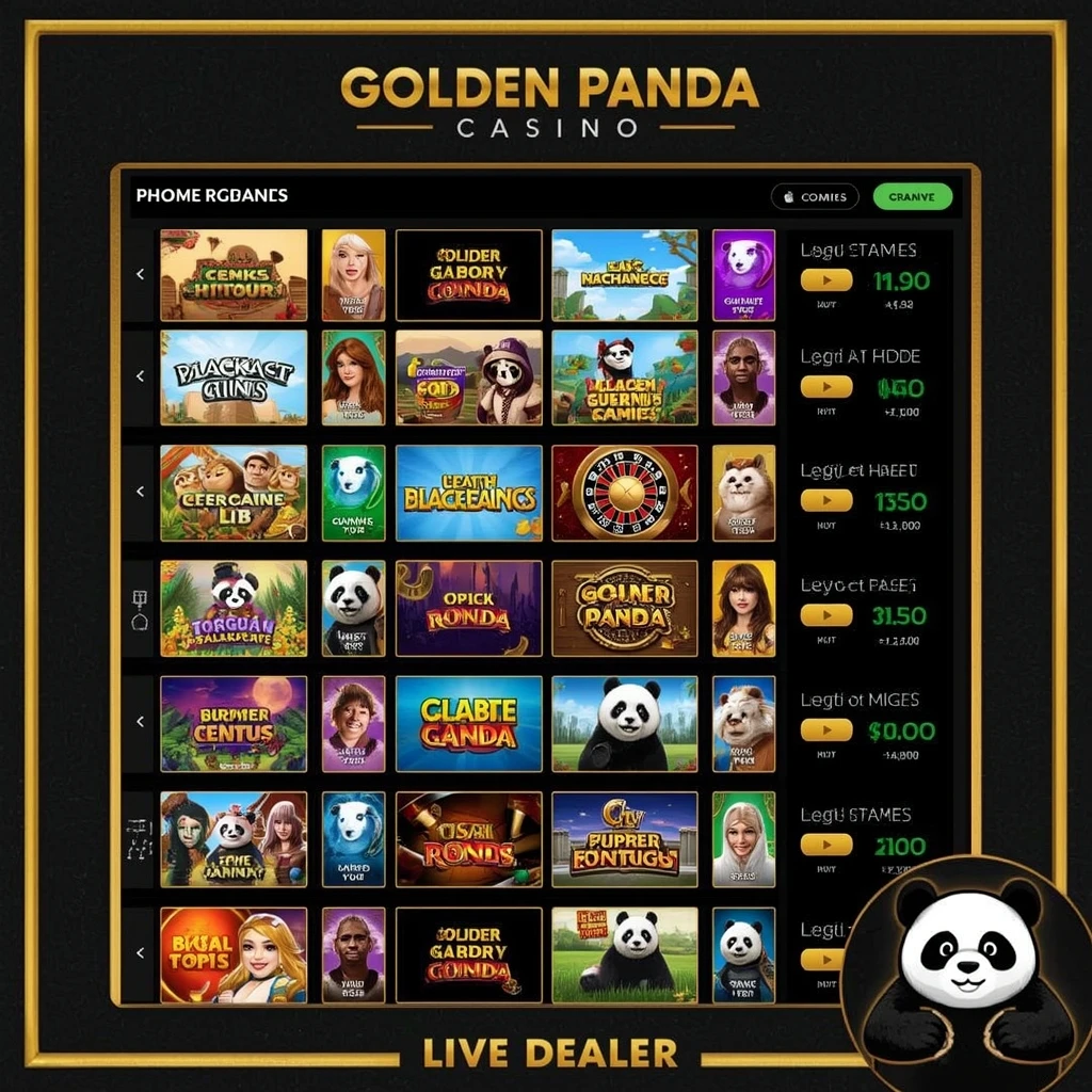 jeux de casino Golden Panda